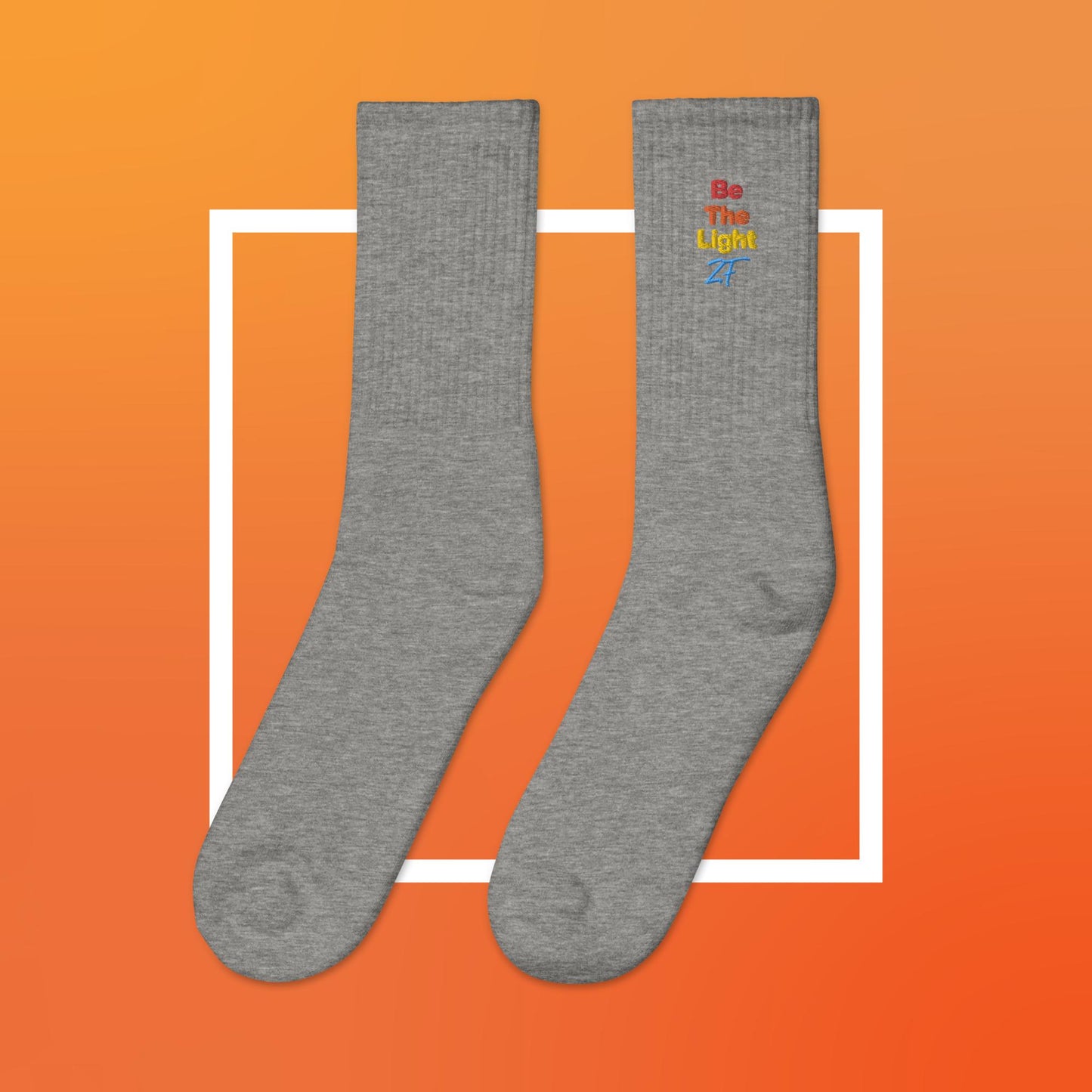 Embroidered socks - Be The Light